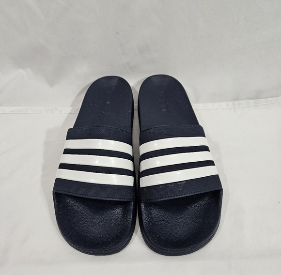 adidas Other - Adidas Adilette Navy and white shower slides men's size 13